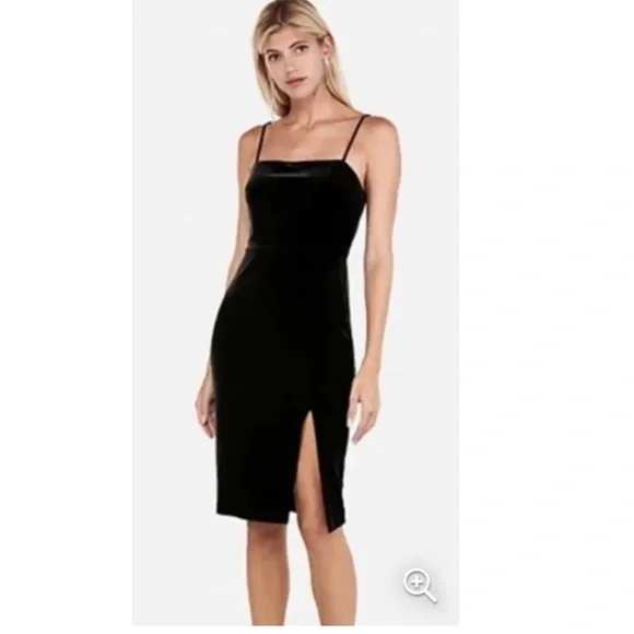 knee length dresses for ladies Midi Signature Velvet Dress